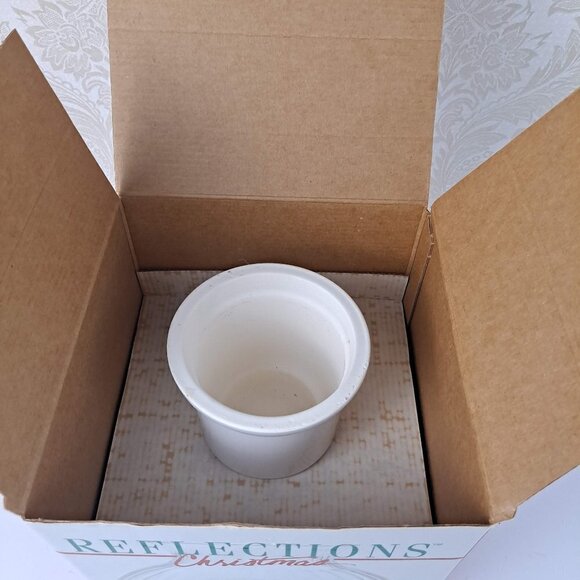 Osram Sylvania Christmas Tealight Votive Candle Holder Glass Lamp Wreath IOB - Picture 9 of 9